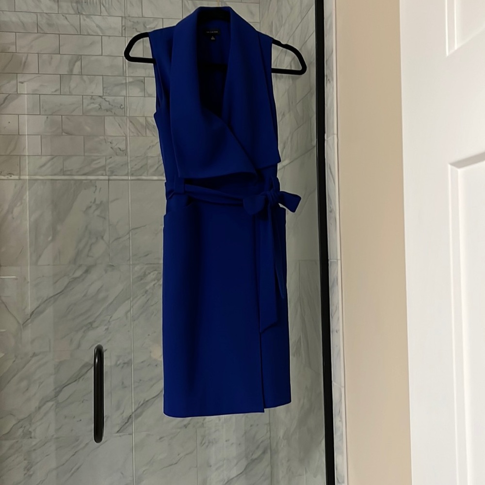 Pop of royal blue dress